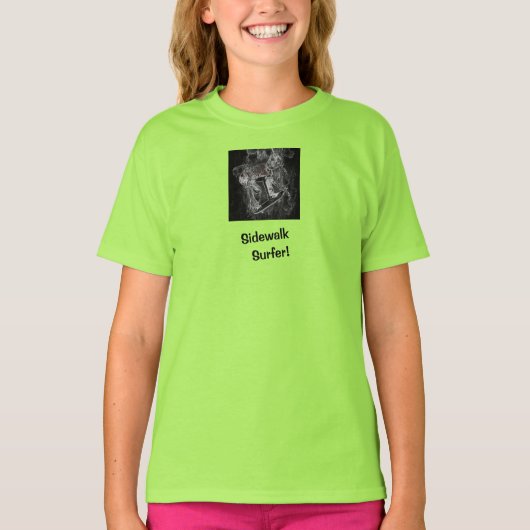 T-Shirt Sidewalk Surfer Pro Image Lime Skater (Devant)