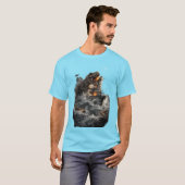 T-shirt Siège de la tempête T-Rex. (Devant entier)