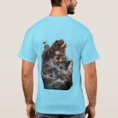 T-shirt Siège de la tempête T-Rex. (Dos)
