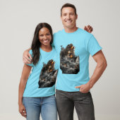 T-shirt Siège de la tempête T-Rex. (Unisexe)