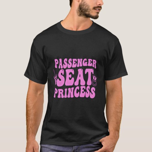 T-shirt Siège passager Princesse K Texte (Devant)