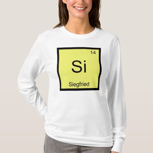 T-shirt Siegfried Nom Chimie Élément Tableau Périodique (Devant)