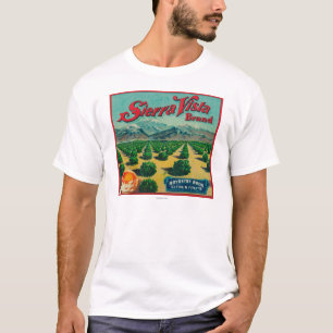 T-shirt Sierra étiquette de caisse d'agrume de marque de