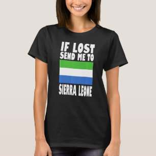 T-shirt Sierra Leone Drapeau Design Si perdu envoyez-moi à