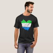 T-shirt Sierra Leone Drapeau J'aime ADN Sierra Leoner (Devant entier)