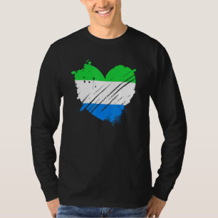 T-shirt Sierra Leone Drapeau J'aime ADN Sierra Leoner