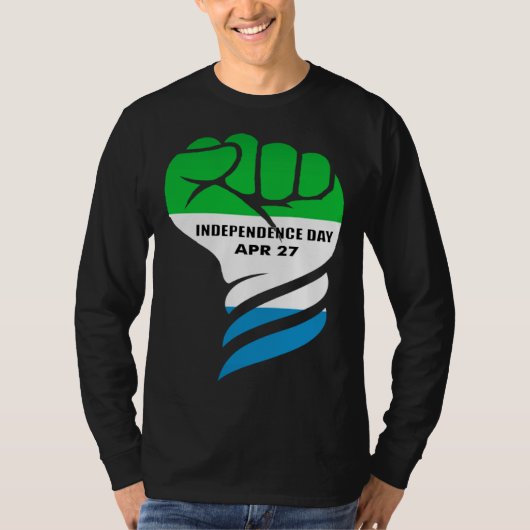 T-shirt Sierra Leone independence day Black Pride Sweet Sa (Devant)