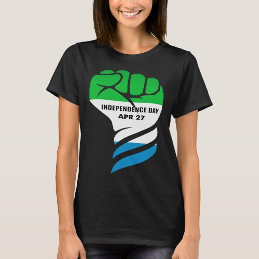 T-shirt Sierra Leone independence day Black Pride Sweet Sa (Devant)