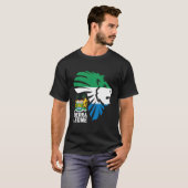 T-shirt Sierra Leone Seal Lion Afrique Diaspora Cadeau (Devant entier)