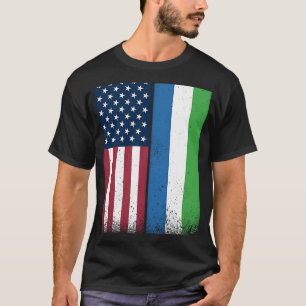 T-shirt Sierra Leone Sierra Leone drapeaux américains Fier
