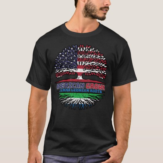 T-shirt Sierra Leone Sierra Leone États-Unis Amérique (Devant)
