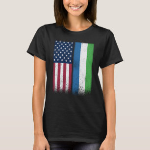 T-shirt Sierra Leone Sierraléonais Drapeaux Américains Fie