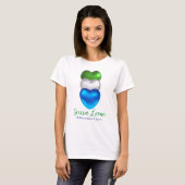 T-shirt Sierra Leone Trois Coeurs Drapeau (Devant entier)