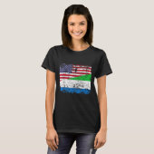 T-shirt SIERRA LEONEAN ROOTS Drapeau semi-américain SIERRA (Devant entier)