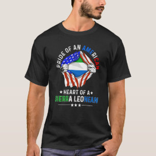 T-shirt Sierra Leonian Américain Fierté Américaine Étrangè