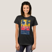 T-shirt Siesta Key Beach Floride Rétro Surfer Beach Design (Devant entier)