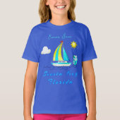 T-shirt Siesta Key, Florida Ocean Sailboat et nom (Devant)