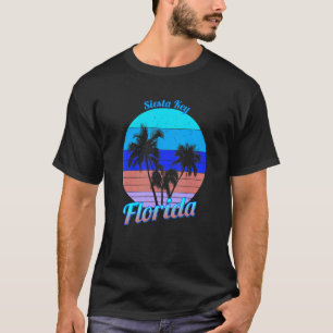 T-shirt Siesta Key Florida Retro Tropical Palm Trees Vacat