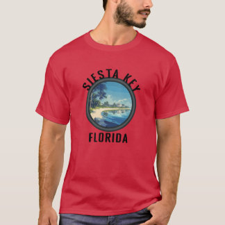 T-shirt Siesta Key Floride avec lettrage noir