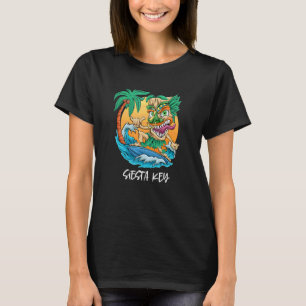 T-shirt Siesta Key Floride Surf Tiki Plage Vacances Hommes