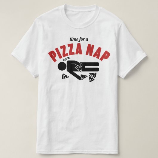T-shirt Sieste pizza (Design devant)