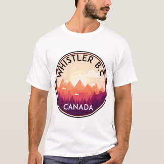 T-SHIRT SIFFLANT BRITISH COLUMBIA CANADA SKI SNOWBOARD