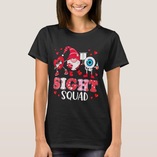 T-shirt Sight Squad Optician Optometrist Dabbing Heart Val (Devant)