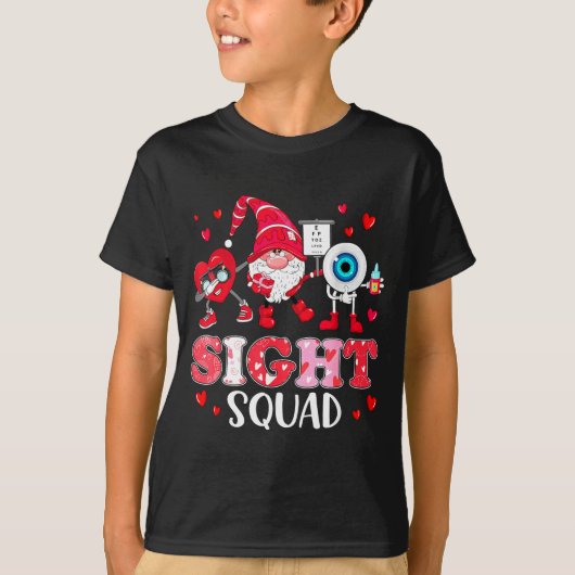 T-shirt Sight Squad Optician Optometrist Dabbing Heart Val (Devant)
