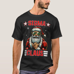 T-shirt Sigma Claus Funny Noël Père Noël Rizz Middle Scho