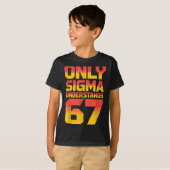 T-shirt Sigma comprend 67 Alpha Slang Gen 67e Numéro 6 (Devant entier)