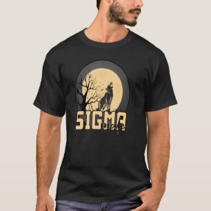 T-shirt Sigma Homme Grindset Régit Le Mème Loup Solitaire