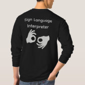 T-shirt Sign Language Interpreter Long sleeve (Dos)