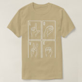 T-shirt Sign language sign language deaf deafness 1 (Design devant)