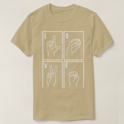 T-shirt Sign language sign language deaf deafness 1 (Design devant)