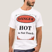 T-shirt Signal chaud de danger (Devant)