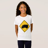 T-Shirt Signal d'avertissement de camion routier (Devant entier)