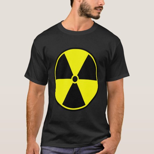 T-shirt Signal d'avertissement de danger de rayonnement ra (Devant)