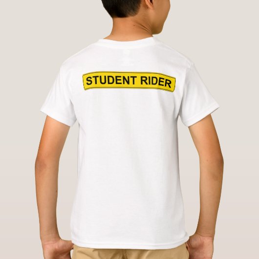T-shirt Signal d'avertissement "Etudiant Rider" Equestre d (Dos)