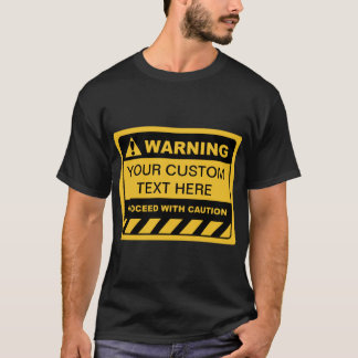 T-shirt Signal d'avertissement jaune et noir personnalisé