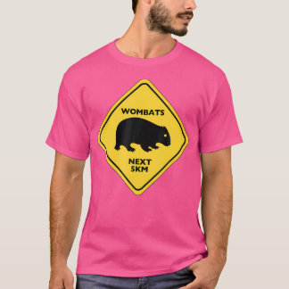 T-shirt Signal d'avertissement Wombat drôle