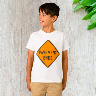 T-shirt Signal routier de fin de chaussée Avertissement de