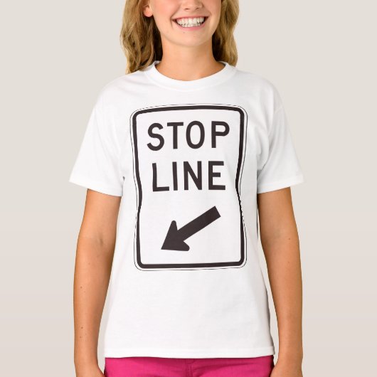 T-shirt Signal routier Stop Line (Devant)