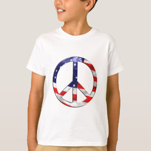 T-shirt signature de paix de l'amérique