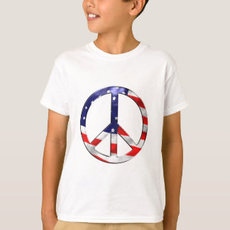 T-shirt signature de paix de l'amérique