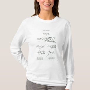T-shirt Signatures de la reine de Mary des Ecossais
