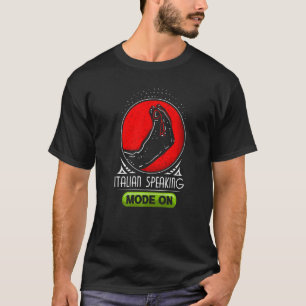 T-shirt Signe À Main Italien Pour Un Conférencier De Langu