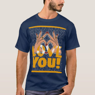 T-shirt signe à main je t'aime