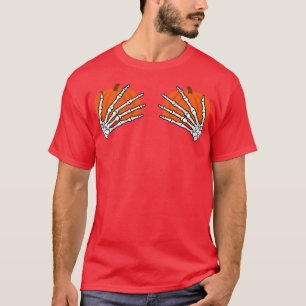 T-shirt SIGNE À MAIN Rocker Rock Squelette Retro Halloween