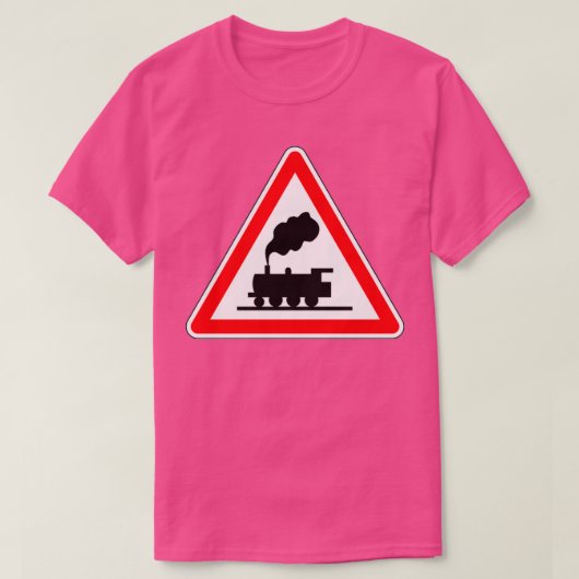 T-shirt Signe annonçant un train de passage (Design devant)