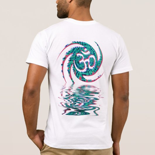 T-shirt SIGNE Aqua Sanskrit LIquiDE OM Chemise (Dos)